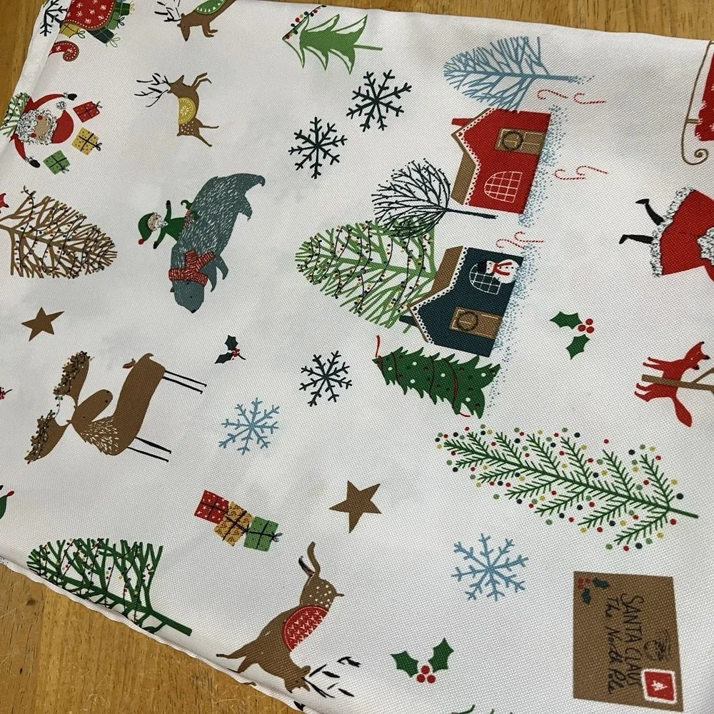 Fiesta Christmas Wonderland Santa Deer Tablecloth 60x82